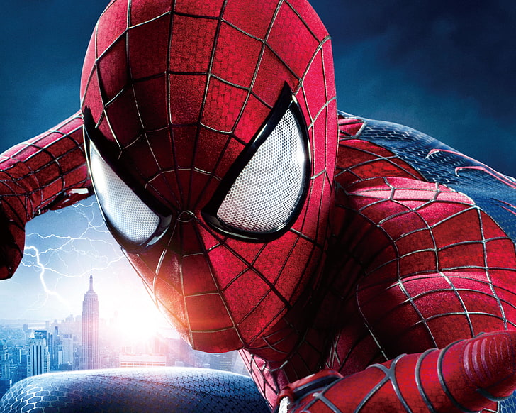 Spider-Man wallpaper, City, Action, Red, Fantasy, Sky, Sony, Amazing, HD wallpaper