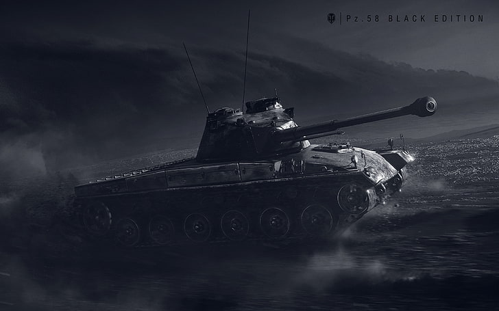 WoT, World Of Tanks, Wargaming Net, Pz.58 Black Edition, Tank 58 Mutz HD wallpaper