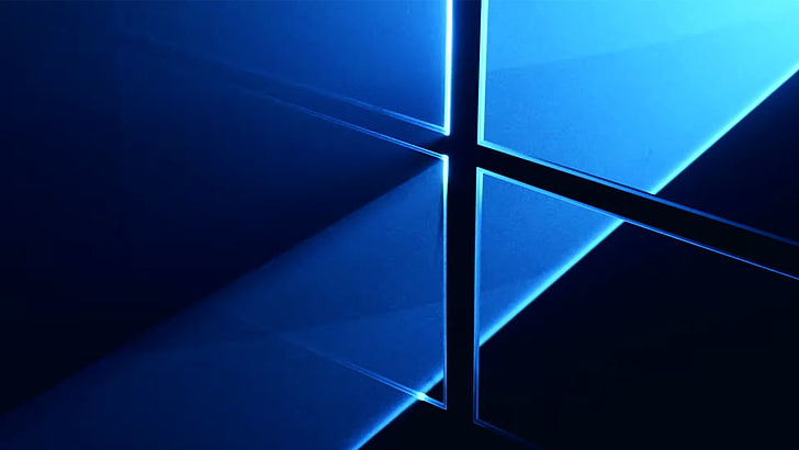 Microsoft Windows 10 Desktop Wallpaper 12, W, blue, shape, abstract HD wallpaper