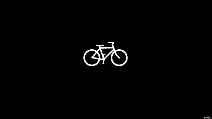 white bicycle illustration, simple background, minimalism, vehicle