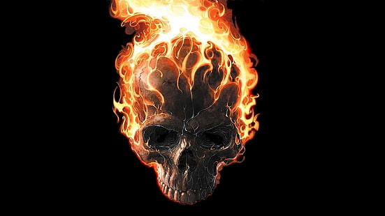 HD wallpaper: Marvel Ghost Rider digital wallpaper, fire, motorcycle,  burning | Wallpaper Flare