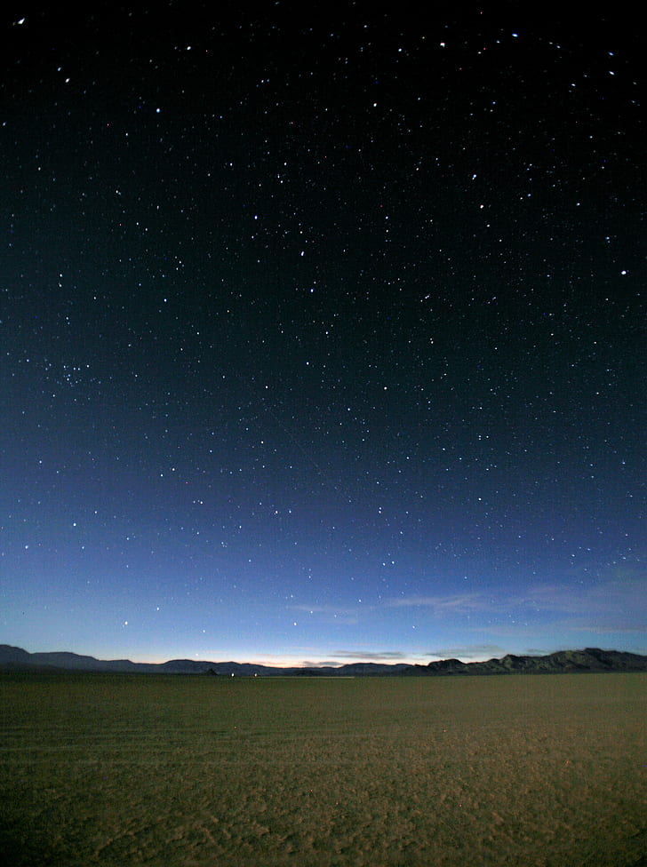 stars above green grass field, Twilight, Twinkle  stars, Black Rock Desert, HD wallpaper