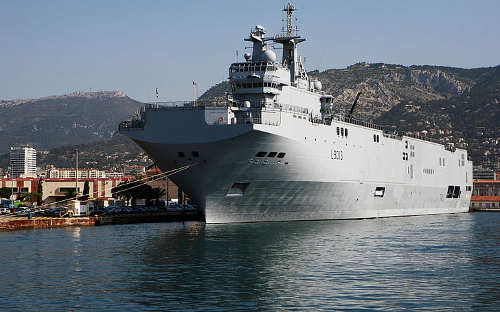 warship, Mistral, French navy, military, Amphibious Assault Ship, HD wallpaper