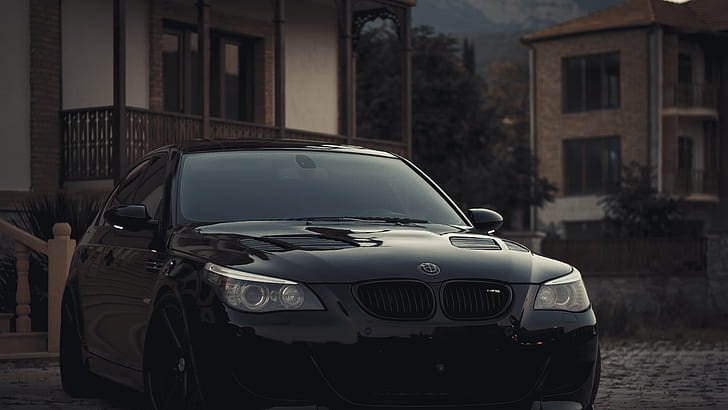 car, standing, BMW, BMW E60