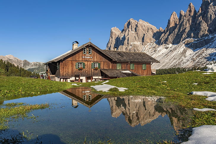 mountains, Italy, house, Trentino-Alto Adige, Bolzano