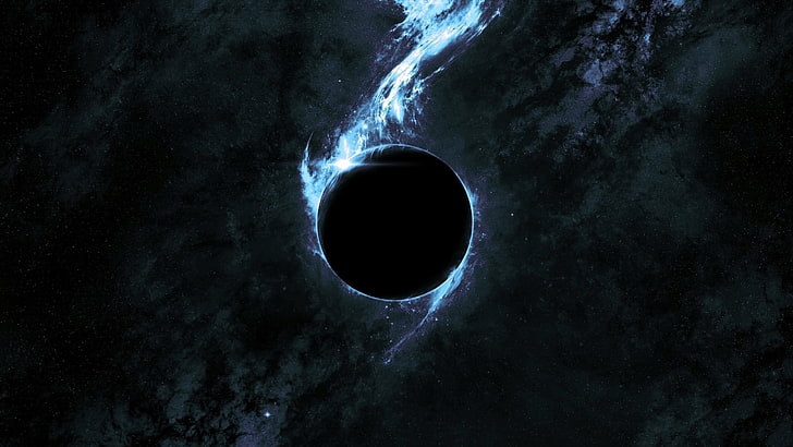 solar eclipse illustration, space, planet, abstract, space art