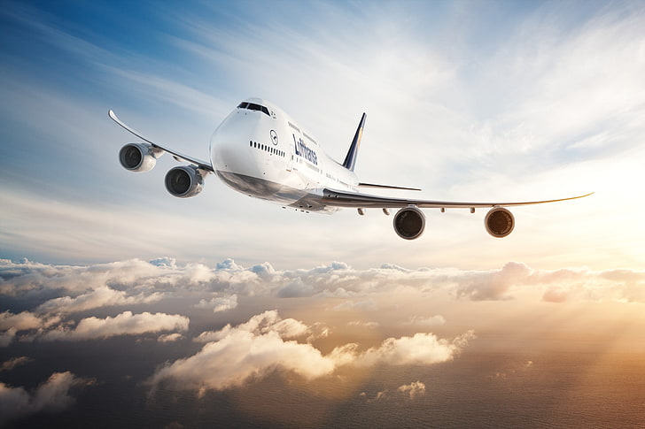 Clouds, The plane, Liner, Flight, Board, Wings, Boeing, Engines, HD wallpaper