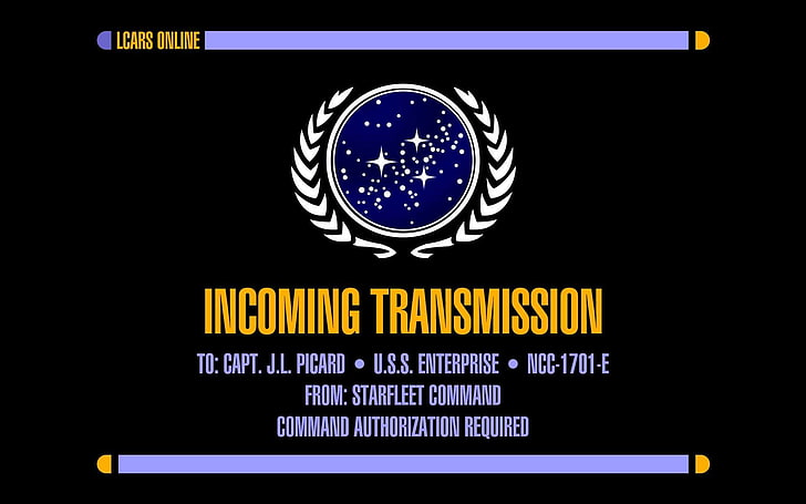 Incoming Transmission advertisement, Star Trek, USS Enterprise (spaceship)