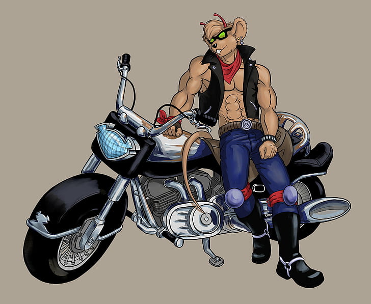 HD wallpaper: throttle biker mice from mars fan art cartoon | Wallpaper  Flare