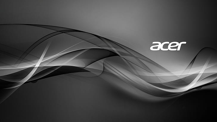 Acer, black, Dark, waves