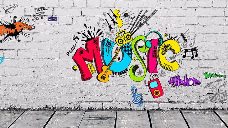 HD wallpaper: graffiti, street, street art, music, wall | Wallpaper Flare
