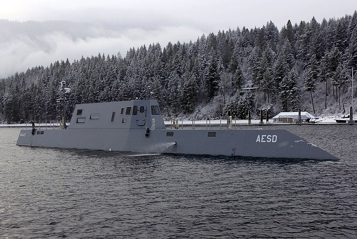 photograph of gray boat, Sea Jet, stealth, military, vehicle