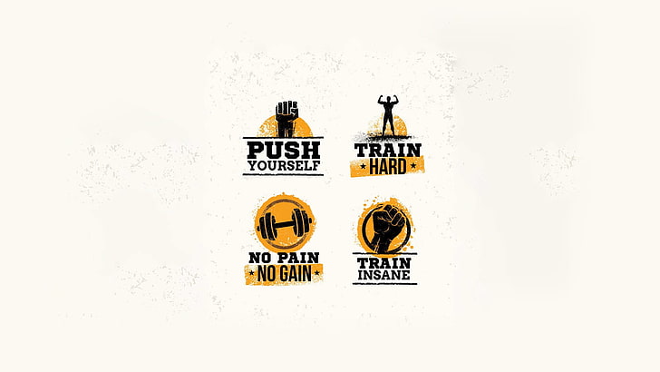 four motivational quotes, Pain & Gain, movies, bodybuilding, HD wallpaper