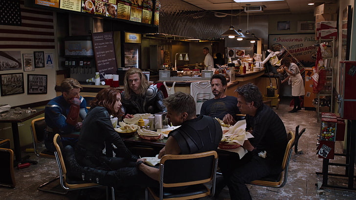 Marvel Avengers still screenshot, The Avengers, Black Widow, Captain America