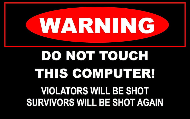 computers signs funny pc warning 1680x1050  Entertainment Funny HD Art