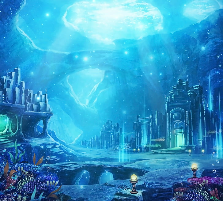 Anime, Original, Underwater, HD wallpaper