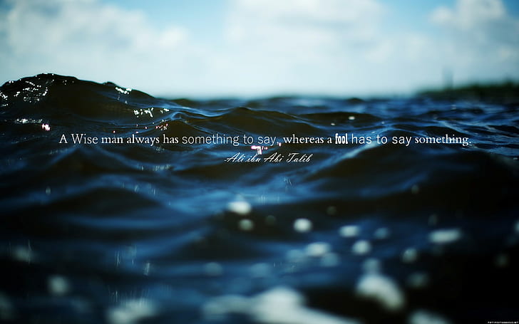 ali ibn abi talib islam imam quote sea water sky nature, HD wallpaper
