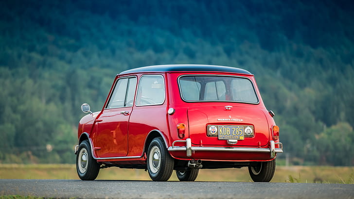 Mini, Morris Mini Cooper S, Car, Old Car, Red Car, Sedan, HD wallpaper