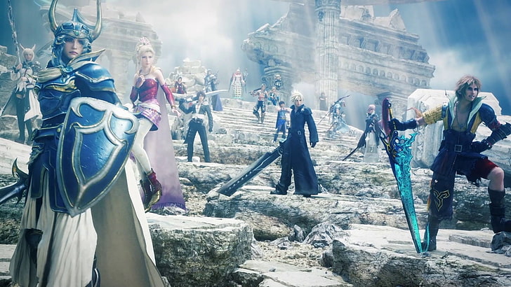 Final Fantasy, Dissidia Final Fantasy NT, Cloud Strife, Lightning (Final Fantasy), HD wallpaper