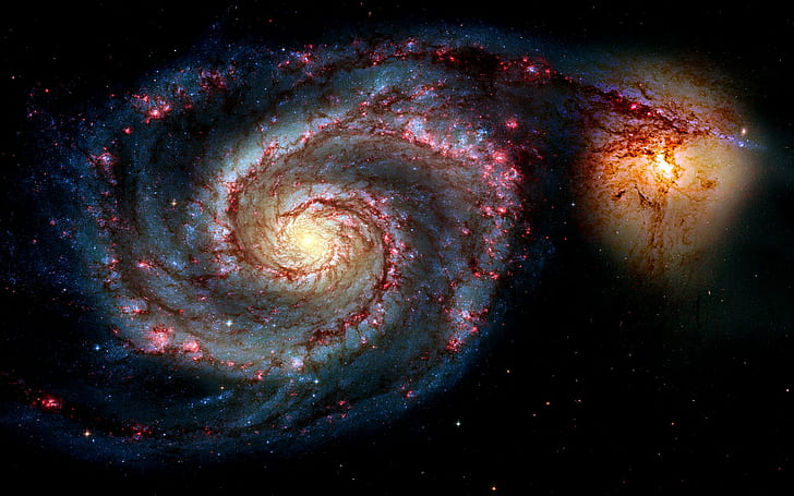 space, galaxy, Whirlpool Galaxy