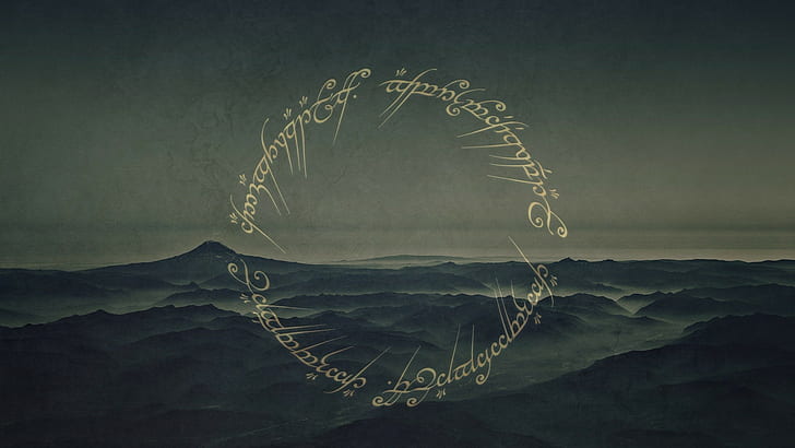 The Lord of The Rings symbol illustration, nature, backgrounds, HD wallpaper