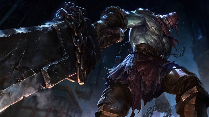 game application wallpaper, League of Legends, Tryndamere, real people, HD wallpaper