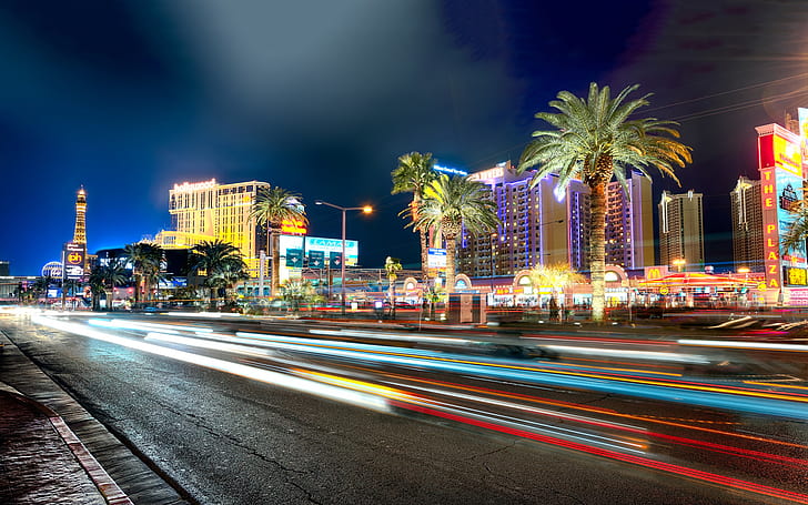 Fantastic, Las Vegas, City, Street, Lights, Night, HD wallpaper