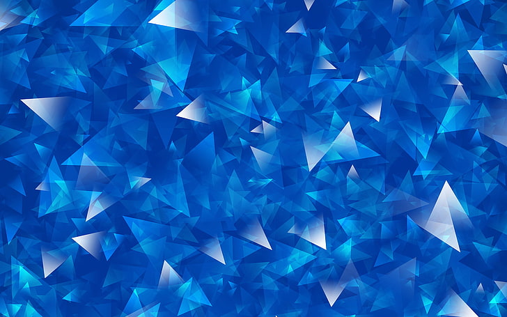 blue triangles illustration wallpaper, white, line, sharp, abstract, HD wallpaper