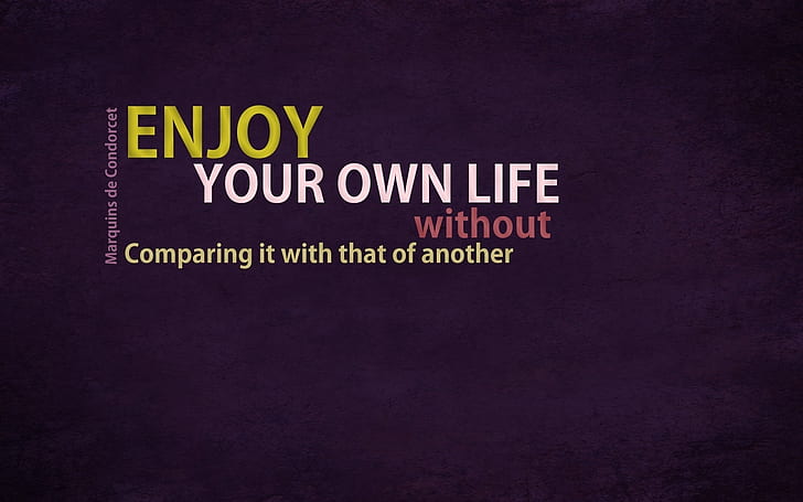 Enjoy Your Life Quote, happiness quote, background, HD wallpaper