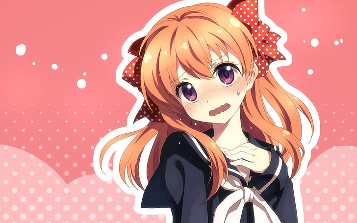 female anime character in school uniform illustration, anime girls, HD wallpaper