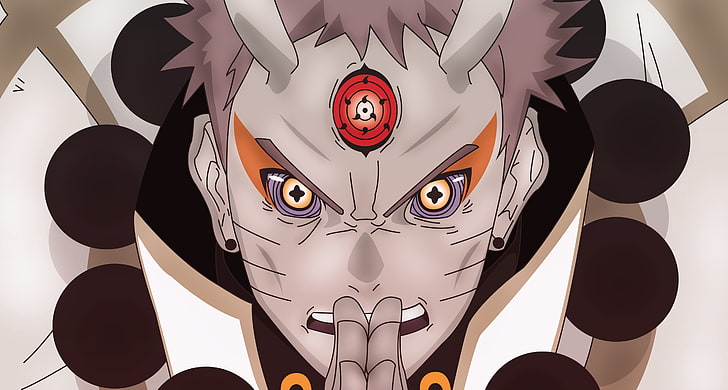 Naruto character digital wallpaper, game, eyes, anime, power