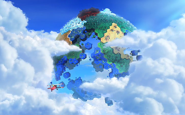 Sonic the Hedgehog, video games, Sonic Lost World, cloud - sky