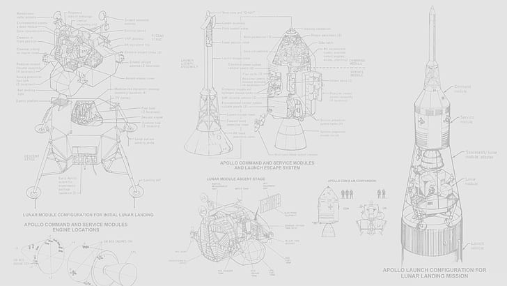 Technology, Schematic, Apollo 11, Blueprint