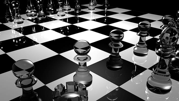 1082x1922px | free download | HD wallpaper: chess 3d reflection ...