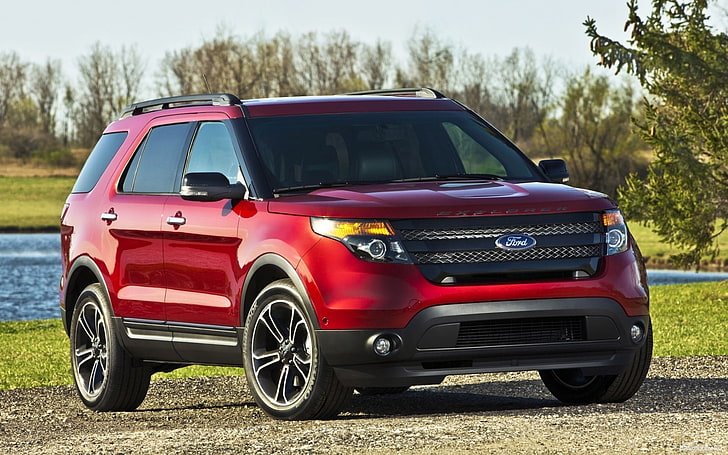 Hd Wallpaper Red Ford Suv Ford Explorer Auto Car Land Vehicle Transportation Wallpaper Flare