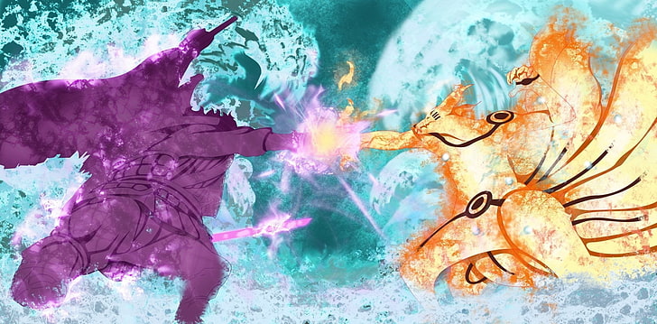 purple and brown fictional wallpaper, Anime, Naruto, Naruto Uzumaki, HD wallpaper