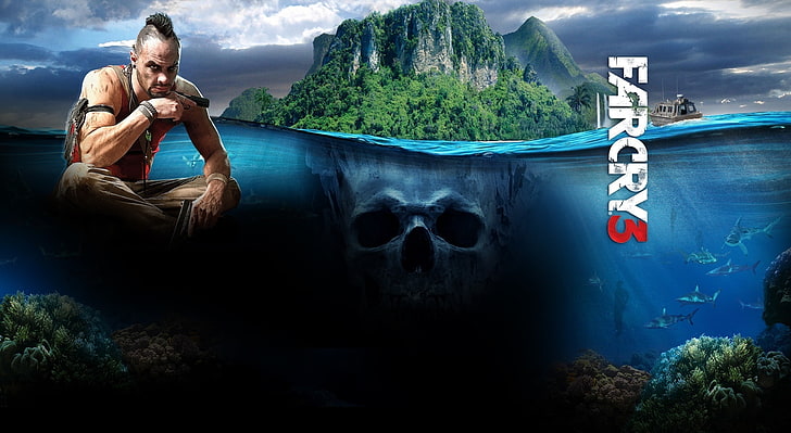 Far Cry 3, Farcry 5 poster, Games, water, cloud - sky, nature