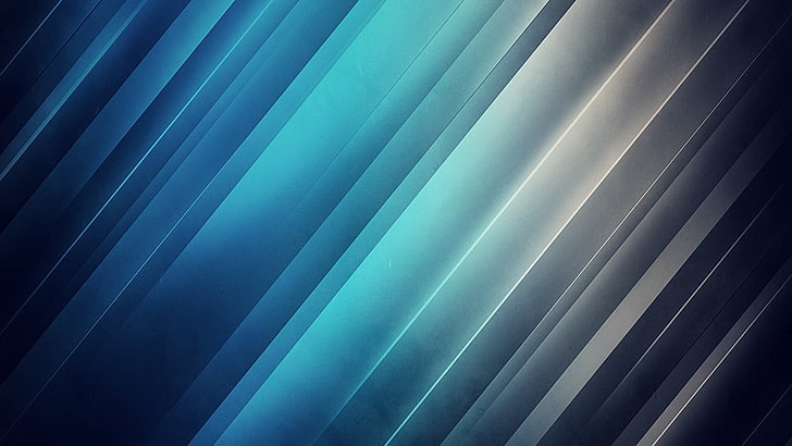 blue and gray abstract digital wallpaper, lines, digital art, HD wallpaper