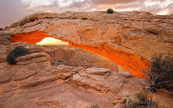 canyon, arch, Mesa Arch, HD wallpaper