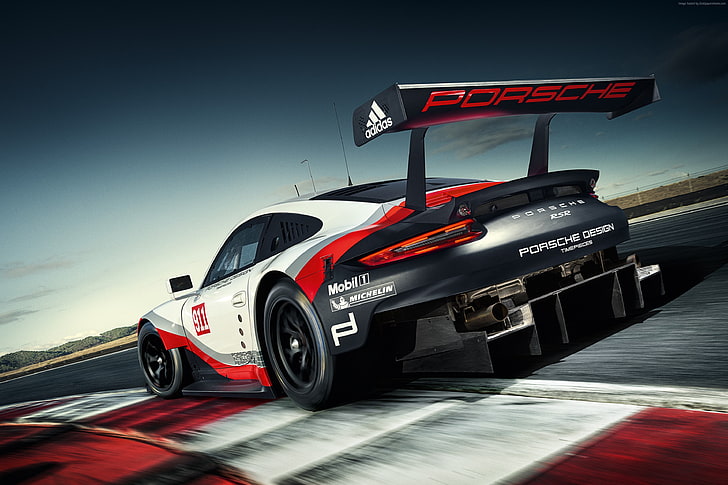 sport car, racing, Porsche 911 RSR, HD wallpaper