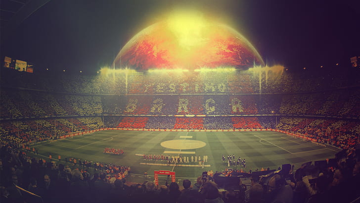soccer barcelona match stadium el clasico camp nou 1920x1080  Sports Football HD Art, HD wallpaper