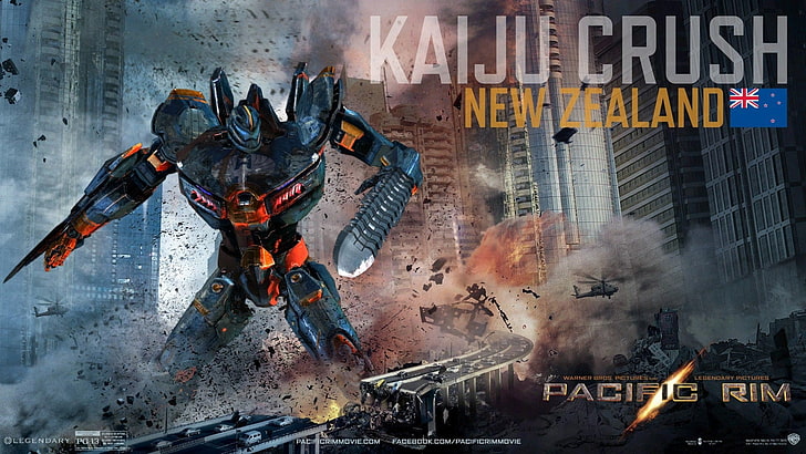 Kaiju Crush New Zealand-Pacific Rim 2013 Movie HD .., Pacific Rim digital wallpaper