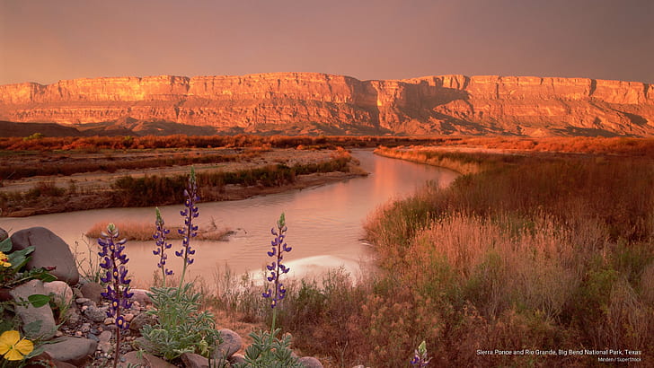 Sierra Ponce and Rio Grande, Big Bend National Park, Texas, National Parks, HD wallpaper