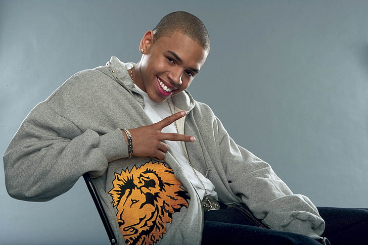 Chris Brown, Music, singer, smiling, one person, happiness, young adult