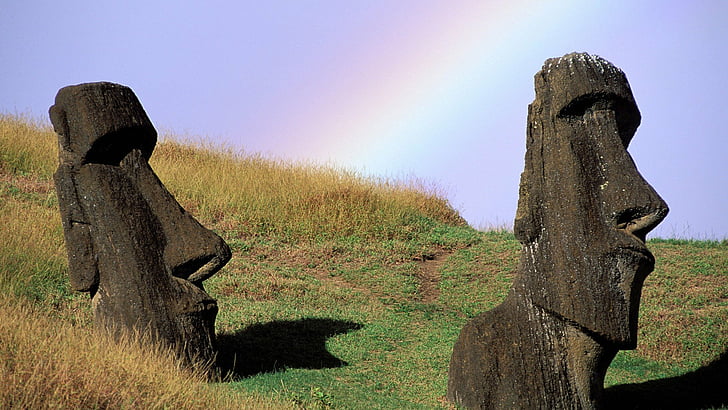 chile, easter, island, moai, HD wallpaper