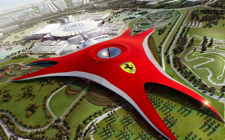 Ferrari Dubai , ferrari world dubai, travel and world, HD wallpaper