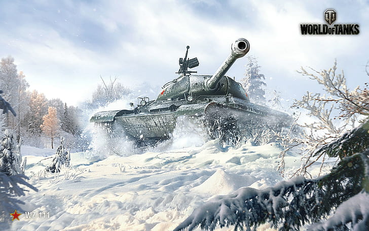 World of tanks, Wargaming net, Wot, Wg, Wz-111, snow, winter HD wallpaper