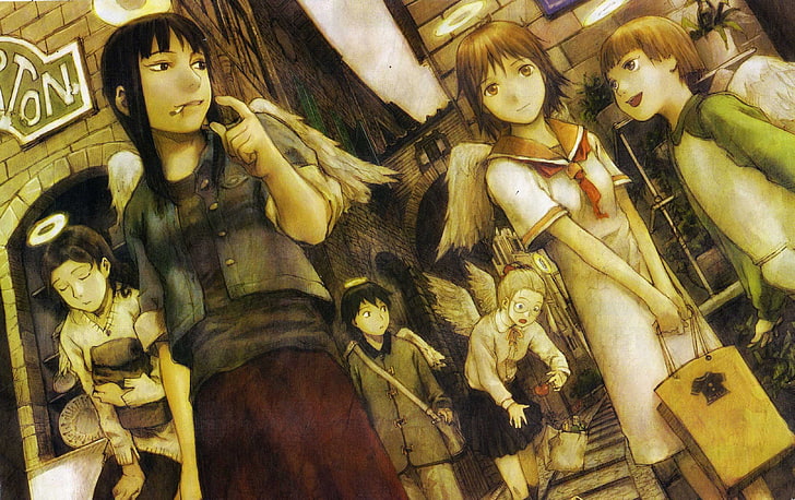Hd Wallpaper Haibane Renmei Indoors High Angle View Food Animal Food And Drink Wallpaper Flare