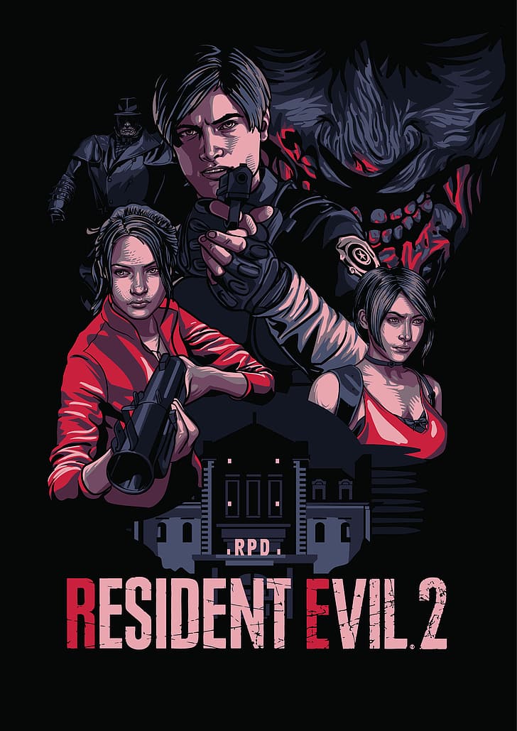Resident Evil 2 (2019), Claire Redfield, Leon Kennedy, Ada Wong, HD wallpaper