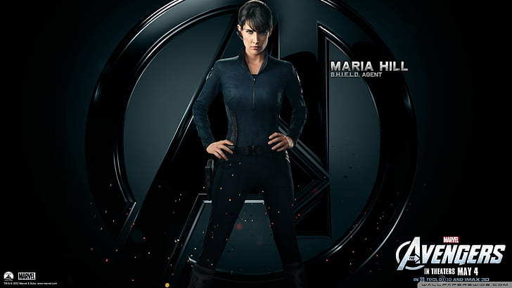 cobie smulders maria hill the avengers movie shield 1920x1080  Entertainment Movies HD Art